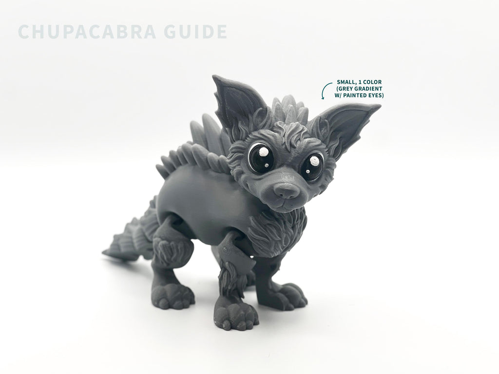 3D Printed Articulated Chupacabra Fidget Toy: Custom Cryptid Decor