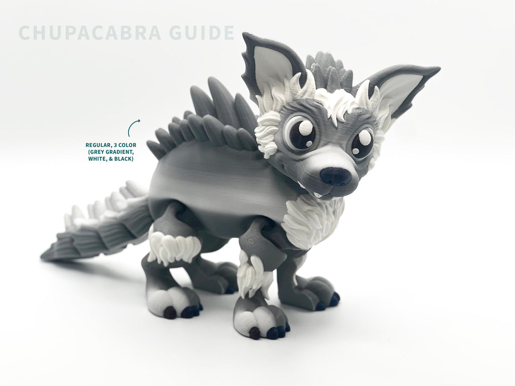 3D Printed Articulated Chupacabra Fidget Toy: Custom Cryptid Decor